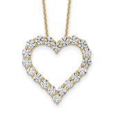 14k 3 carat Lab Grown Diamond VS/SI+ G+ Complete 18 inch Heart Pendant Necklace